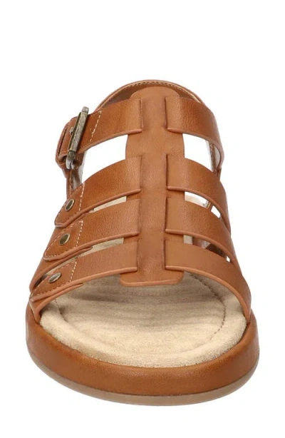 Easy Street Womens Chirp Adjustable Strap Flat Sandals In Brown
