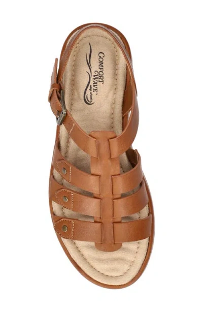 Easy Street Womens Chirp Adjustable Strap Flat Sandals In Brown