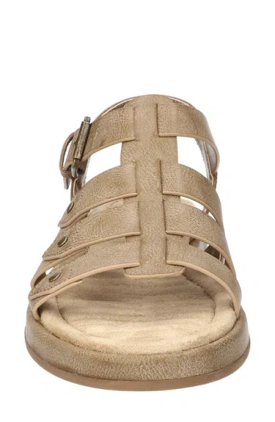 Easy Street Womens Chirp Adjustable Strap Flat Sandals In Neutral