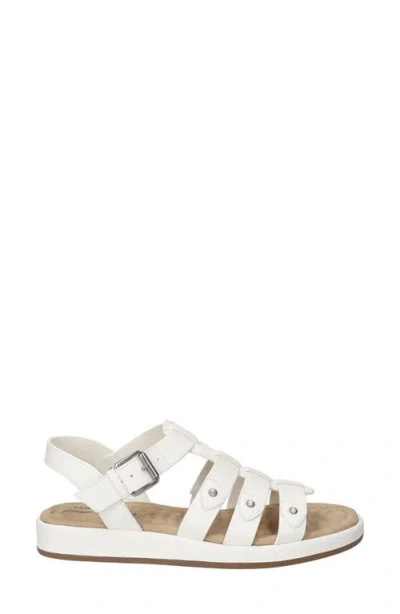 Easy Street Women's Chirp Gladiator Buckle Sandals In White