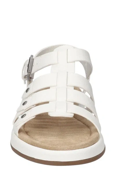 Easy Street Women's Chirp Gladiator Buckle Sandals In White