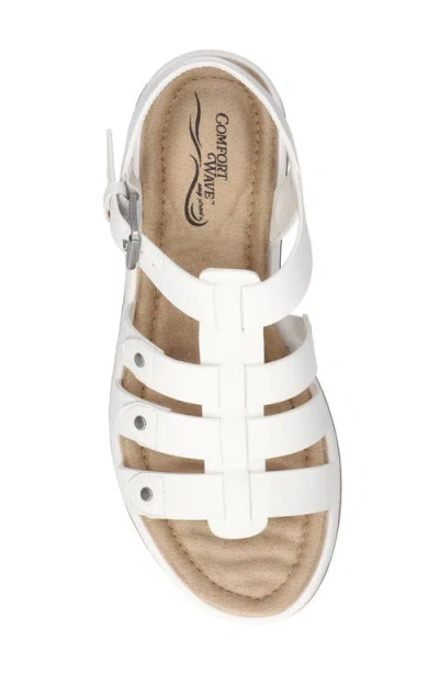 Easy Street Women's Chirp Gladiator Buckle Sandals In White