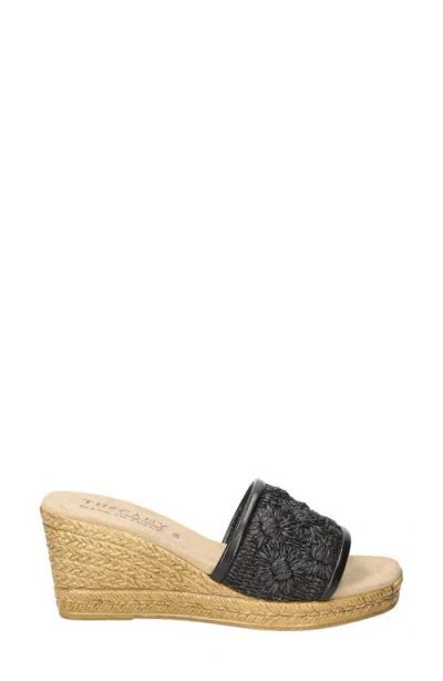Easy Street Womens Ricci Wedge Sandals In Black