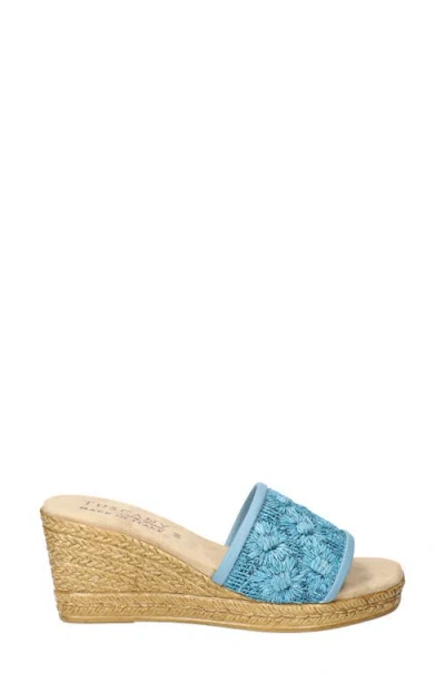 Easy Street Women's Ricci Wedge Heel Sandals In Blue