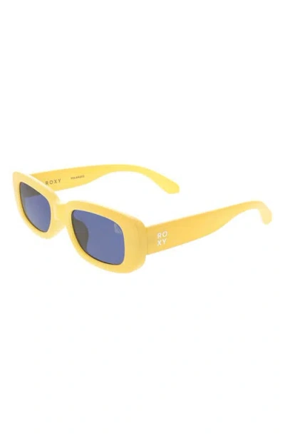 Roxy 53mm Slim Oval Sunglasses In Yellow