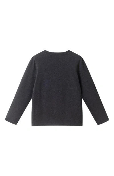 Andy & Evan Kids' Burger Long Sleeve Graphic T-shirt In Black