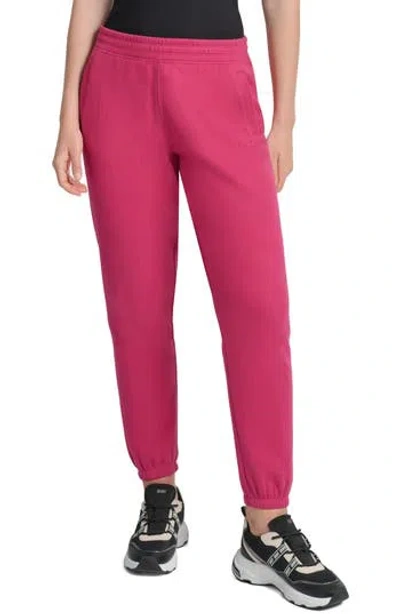 Dkny Women's Hd Logo High Waist Relaxed Joggers In Pink