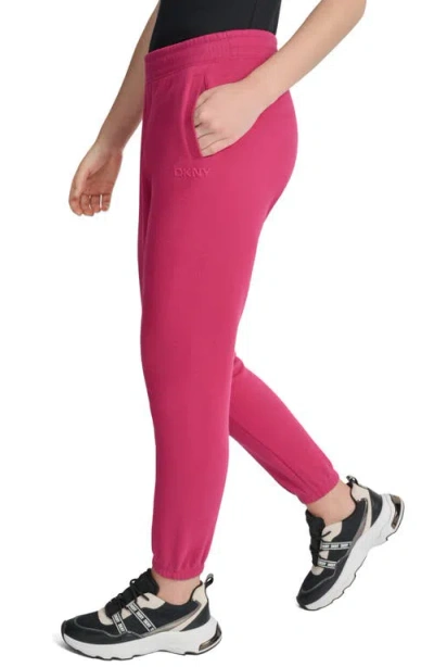 Dkny Women's Hd Logo High Waist Relaxed Joggers In Pink