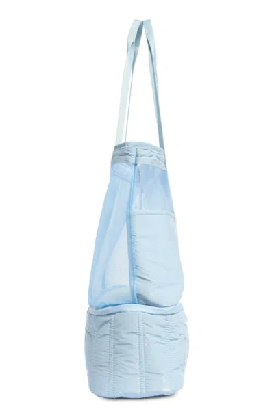 Mytagalongs Insulated Cooler Base Mesh Tote In Blue