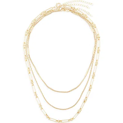Nordstrom Rack 3-row Layered Necklace In Gold