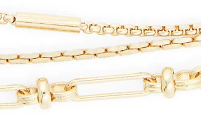 Nordstrom Rack 3-row Layered Necklace In Gold