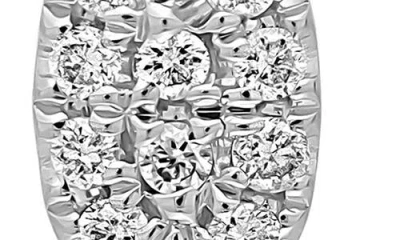 Bony Levy Mika Pavé Diamond Oval Stud Earrings In Silver