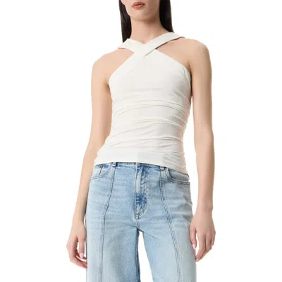 Robert Rodriguez Ondea Shirred Crossover Tank In White