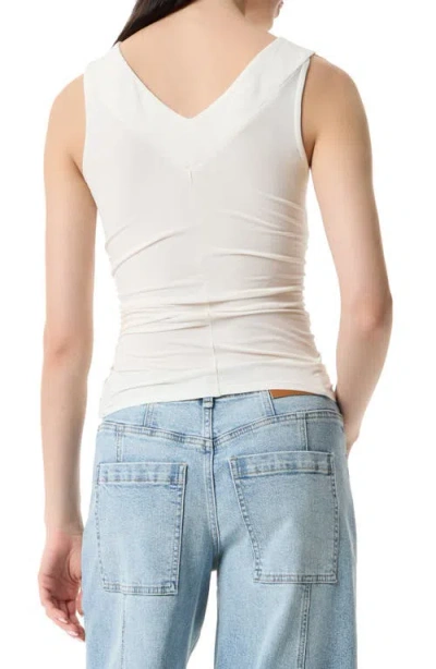 Robert Rodriguez Ondea Shirred Crossover Tank In White