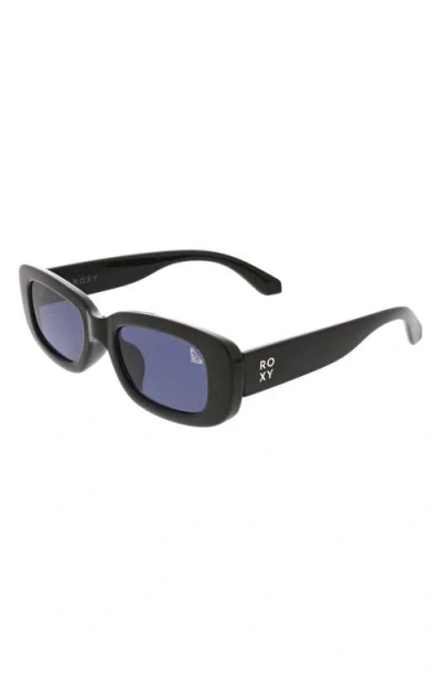 Roxy 53mm Slim Oval Sunglasses In Black