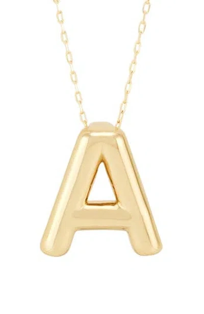 Frankie & Zoe Initial 'm' Pendant Necklace In Gold