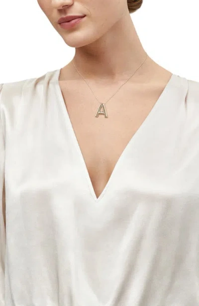Frankie & Zoe Initial 'm' Pendant Necklace In Gold