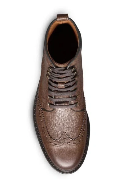 Allen Edmonds Astor Brogued Combat Boot In Brown