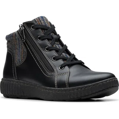 Clarks Women's Collection Caroline Spice Side Zip Booties In Black