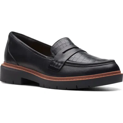 Clarks Women's Westlynn Ayla Round-toe Penny Loafers In Black