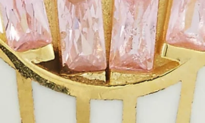 Sphera Milano 14k Over Silver Cz French Fries Studs In Gold