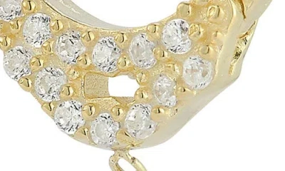 Sphera Milano Cubic Zirconia Double Piercing Single Drop Earring In Gold