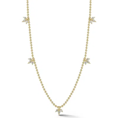 Sphera Milano Leaf Station Necklace In Gold