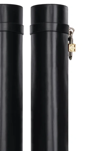 Givenchy Alexander Mcqueen White Leather Sneakers With Orange Leather Heel In Black