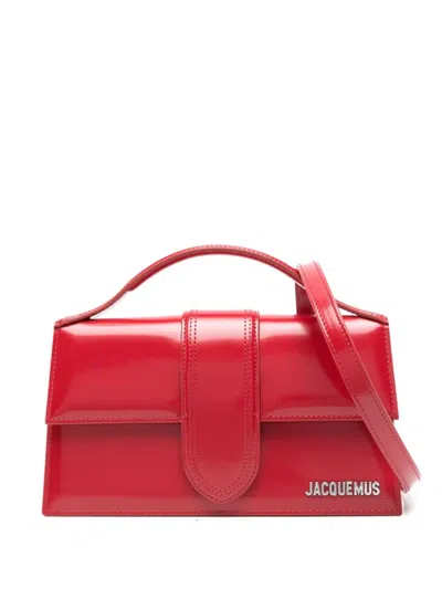 Jacquemus Le Grand Bambino Leather Top Handle Bag In Red