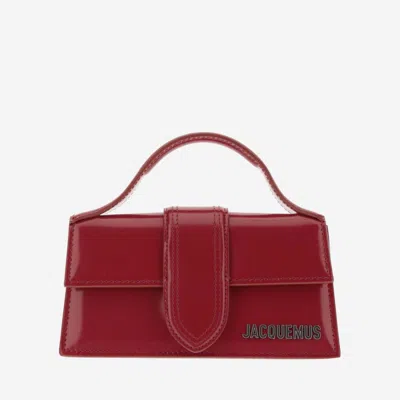 Jacquemus Rectangular Smooth Top Handle Shoulder Bag In Red