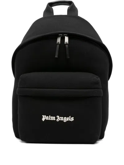 Palm Angels Versatile Backpack Featuring Adjustable Elements In Black