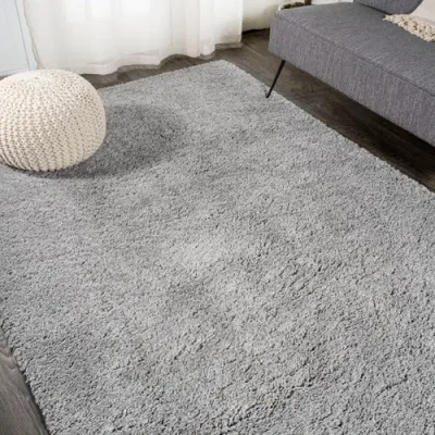 Jonathan Y Groovy Solid Shag Area Rug In Gray