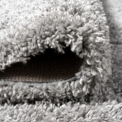 Jonathan Y Groovy Solid Shag Area Rug In Gray