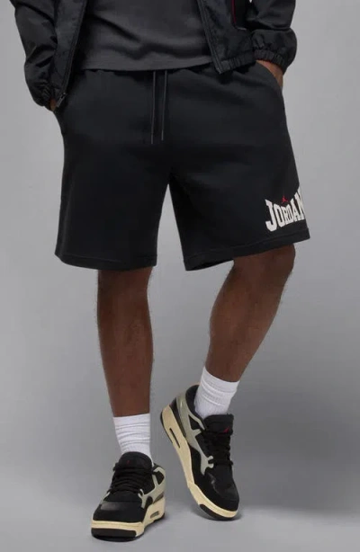 Jordan Brooklyn 9-inch Logo Sweat Shorts In Black