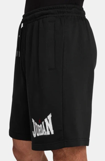 Jordan Brooklyn 9-inch Logo Sweat Shorts In Black
