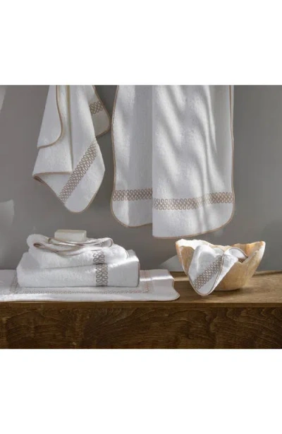 Matouk Astor Braid Cotton Washcloth In White