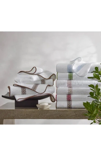 Matouk Astor Braid Cotton Washcloth In White