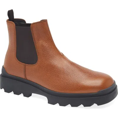 Prada Textured-leather Chelsea Boots In Brown
