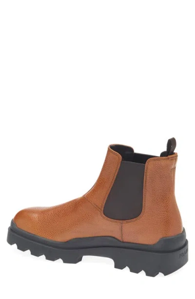 Prada Textured-leather Chelsea Boots In Brown