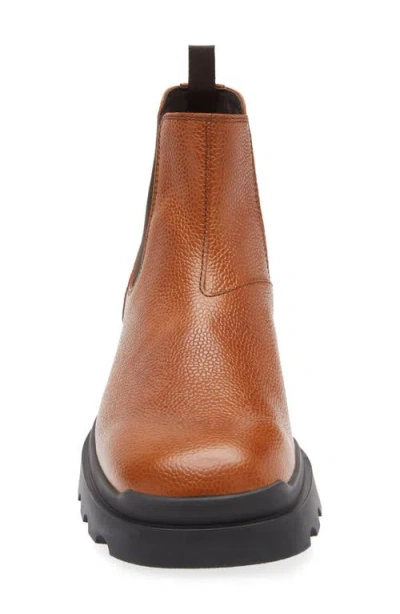 Prada Textured-leather Chelsea Boots In Brown