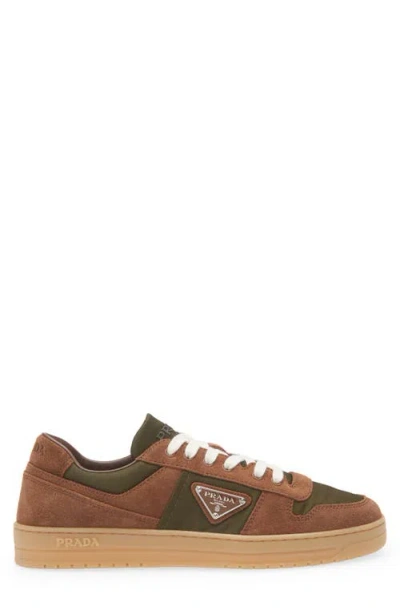 Prada Downtown Re-nylon And Suede Sneakers In Multi