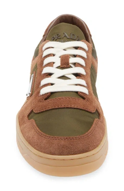 Prada Downtown Re-nylon And Suede Sneakers In Multi
