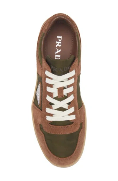 Prada Downtown Re-nylon And Suede Sneakers In Multi
