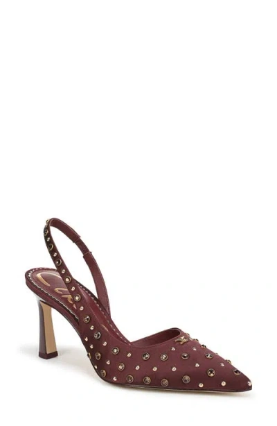 Circus Ny By Sam Edelman Women's Tallie Rhinestone Pointed-toe Asymmetrical Pumps In Burgundy
