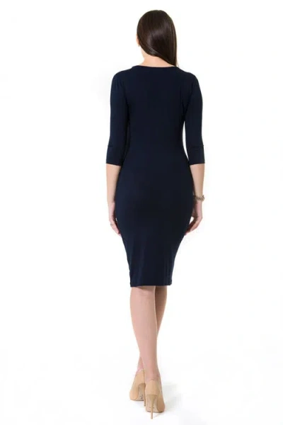 Accouchée Grace Maternity/nursing Dress In Blue