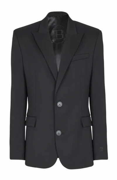 Balmain Wool 2-button Jacket In Black