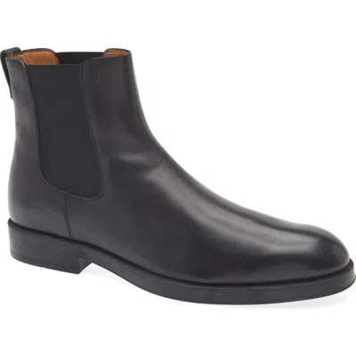 Tod's Suede Leather Chealsea Boots In Black