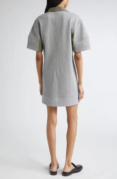 3.1 Phillip Lim Polo-collar Short-sleeve Mini Dress In Gray