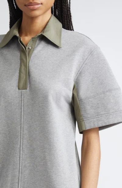 3.1 Phillip Lim Polo-collar Short-sleeve Mini Dress In Gray