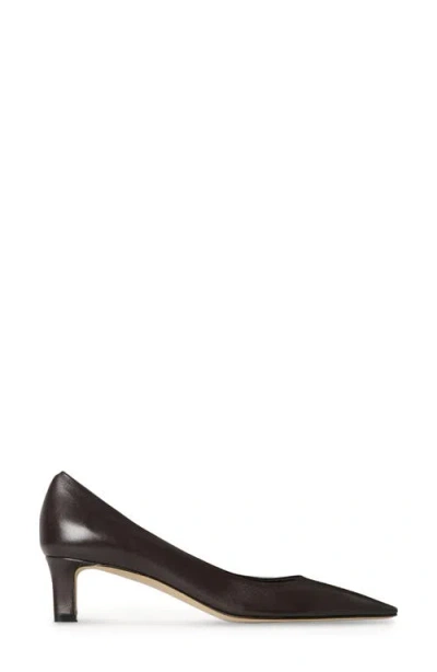 The Row Carla Kitten Heel Pump In Brown